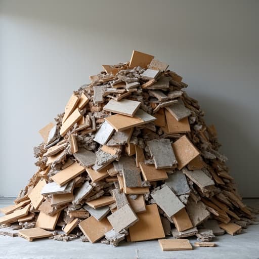 Large pile of yard waste and brush ready for disposal in Oro Valley