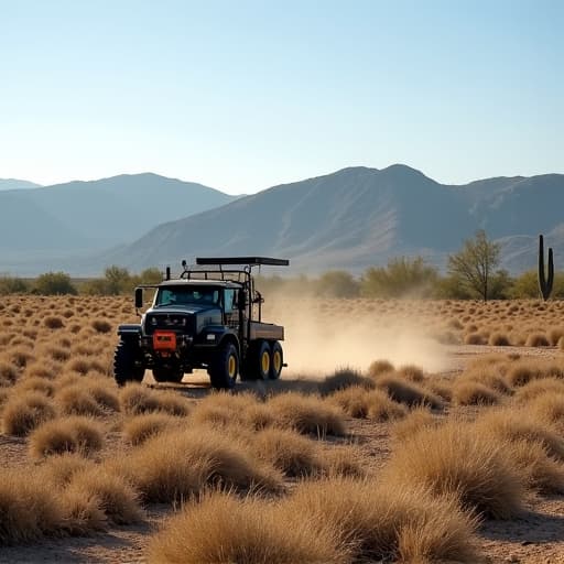 large lot brush clearing for wildfire mitigation in saddle brook AZ