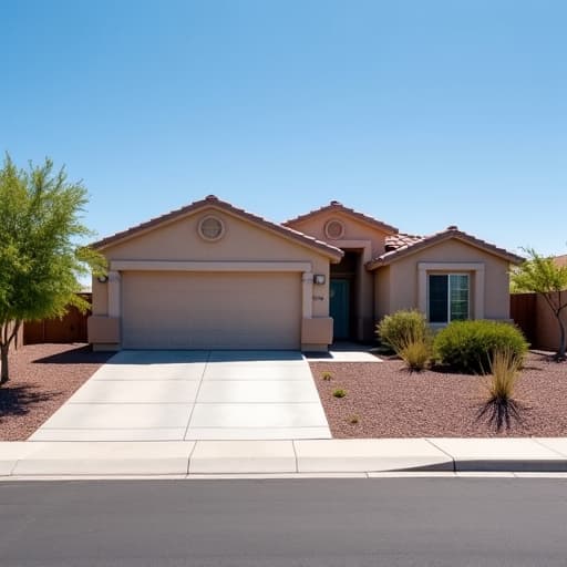 homeowner outside a clean, ready-to-sell house with landscaping and junk removed