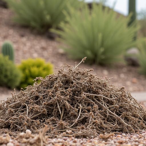 Tucson yard cleanup services and desert landscaping with rocks