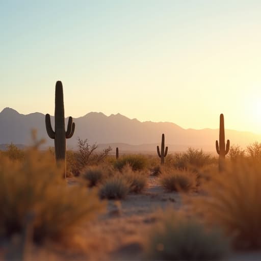 Vail, Arizona desert landscape with Rincon Mountains in the background
