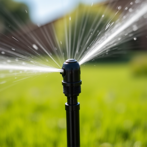 Close-up of a technician repairing a sprinkler system in Casas Adobes