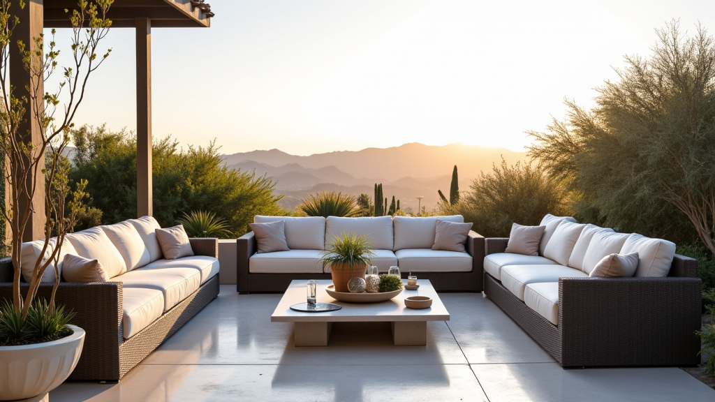 A clean, luxurious outdoor living space in Catalina Foothills after junk removal.