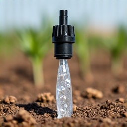 Cleaned drip emitter in Tucson after maintenance, ensuring even water distribution for healthy plant growth.