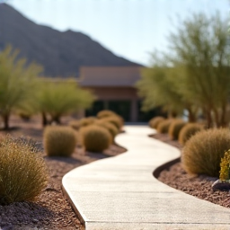 Effective drainage solution integrated into a hillside landscape to manage water flow and prevent erosion