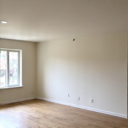 Estate cleanout Tucson swept room after. A meticulously cleaned living room, completely clear of debris and clutter, ready for staging or sale in Tucson.
