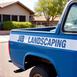 JB Landscaping professional truck ready for a haul in Marana