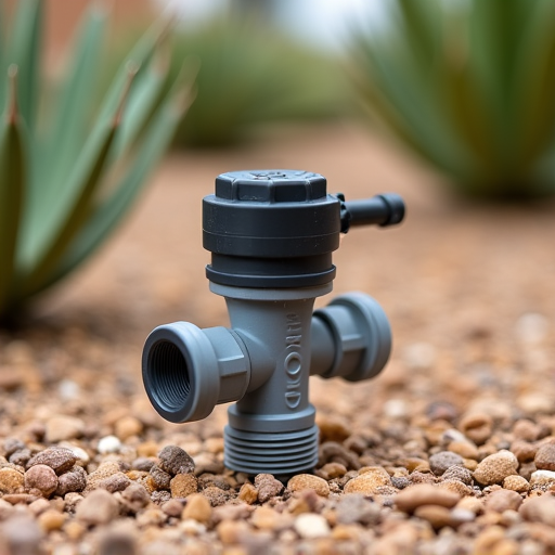 An irrigation technician replacing a sprinkler valve in a garden, emphasizing efficient Marana irrigation repair.
