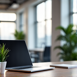 Office cleanout Tucson tidy workspace after. A clean and organized commercial office space with modern furniture and clear work surfaces in Tucson.