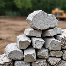Heavy debris, including concrete and metal, before hauling in Oro Valley. This image shows a challenging pile of dense construction waste awaiting heavy hauling services.