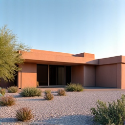Modern house exterior in Oro Valley with well-maintained landscaping