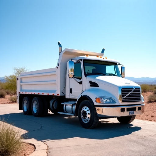 Sahuarita junk removal truck loaded with debris with a desert backdrop