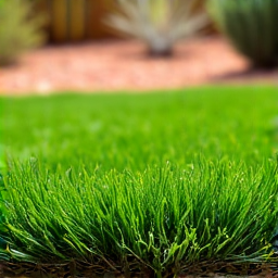 After sod installation with full coverage in Sahuarita landscape, Arizona