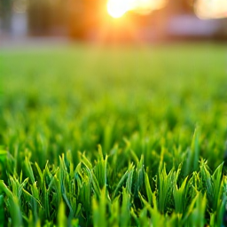 After sod installation with lush green Bermuda lawn in Tucson, Arizona