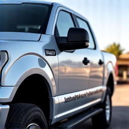Service truck with crew interacting with a customer in Tucson