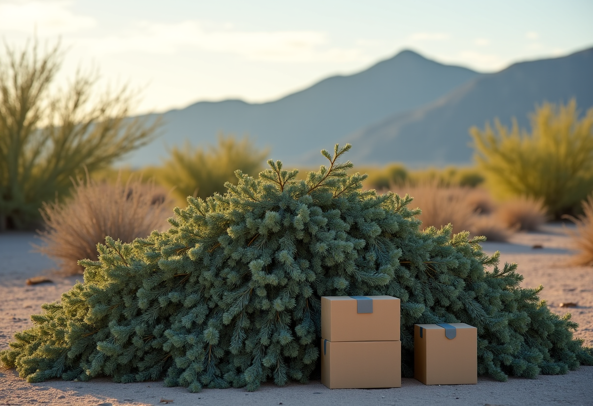 before and after of a yard cleanup with junk removal in Vail, AZ near Cienega High School