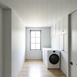 After eco-friendly washing machine removal in Green Valley, AZ, demonstrating a clear utility area, reflecting commitment to efficient junk removal. Expert appliance hauling for Green Valley residents.