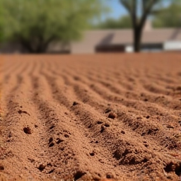 Soil grading and preparation for a new xeriscape in Tucson