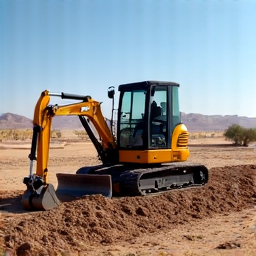Xeriscape site preparation in Tucson including soil grading.